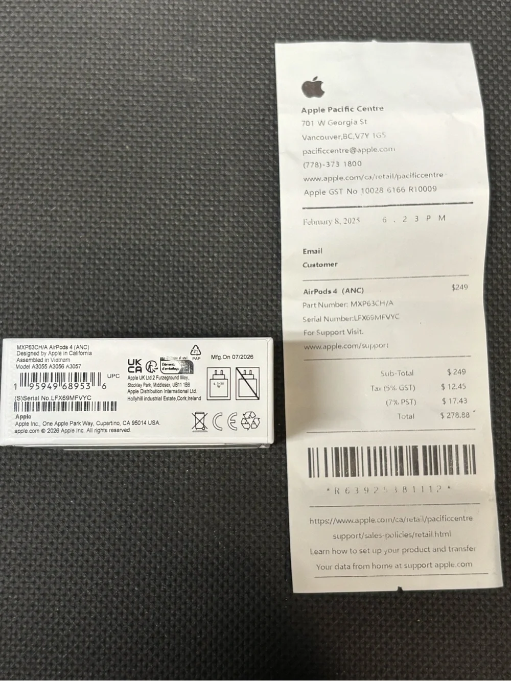 Apple AirPods 4 Wireless Earbuds with ANC - White